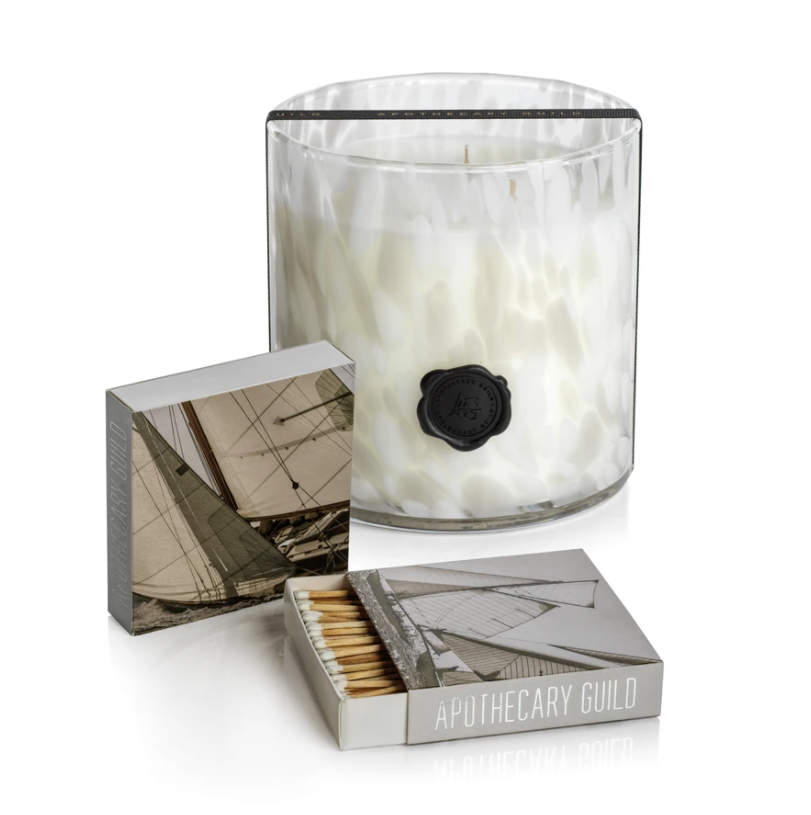 Opal Glass Candle Jar Gift Set: White - Gardenia