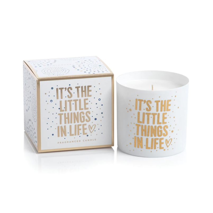 Porcelain Scented Candle Jar - It's the Little Things in Life
