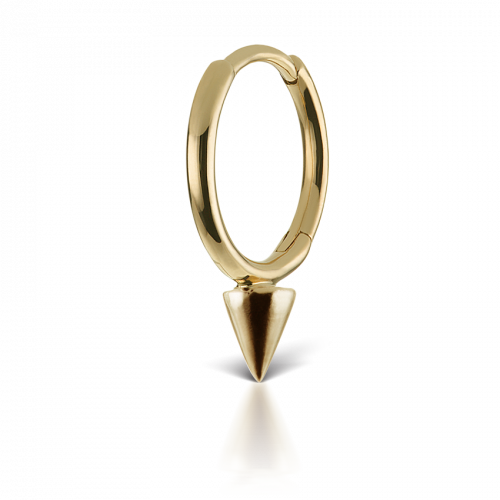 8mm Single Spike Non-Rotating Clicker in Yellow Gold