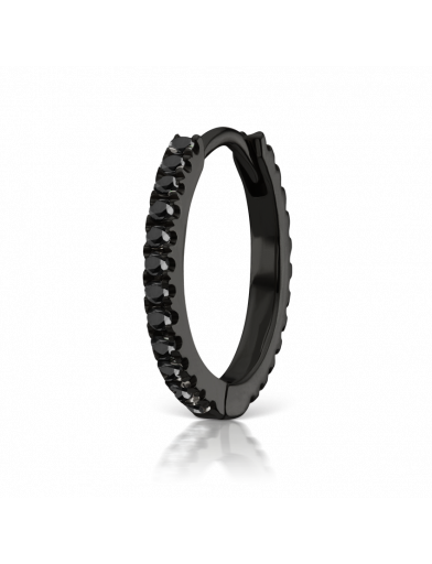 9.5mm Black Diamond Eternity Ring in Black Gold
