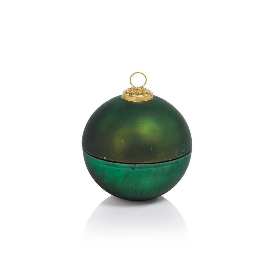 Ornament Ball Scented Candle Matt Green - Siberian Fir