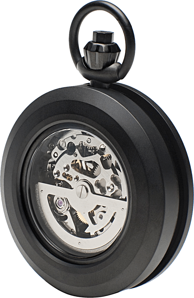 R40 Matte Black Pocket Watch