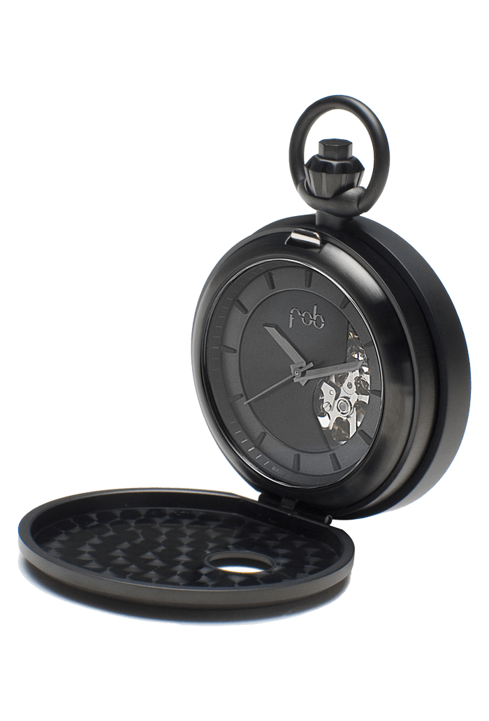 R40 Matte Black Pocket Watch