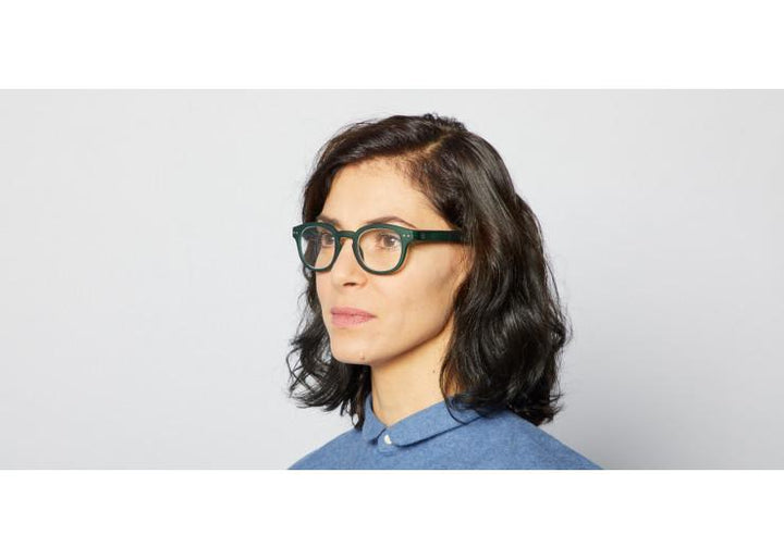 Reading Glasses #C Green Crystal
