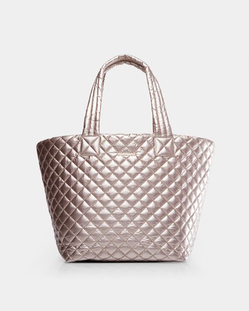 Medium Metro Tote in Rose Gold Metallic