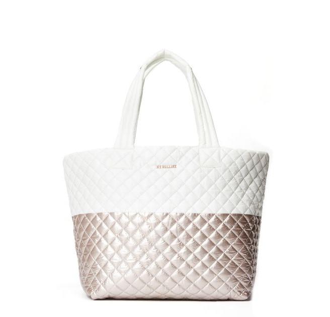 Medium Metro Tote in Glacier/rose Gold Metallic Colorblock
