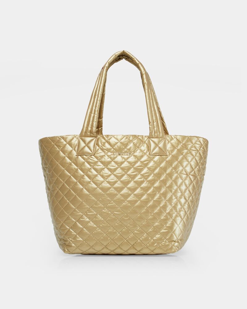 Medium Metro Tote in Gold Metallic