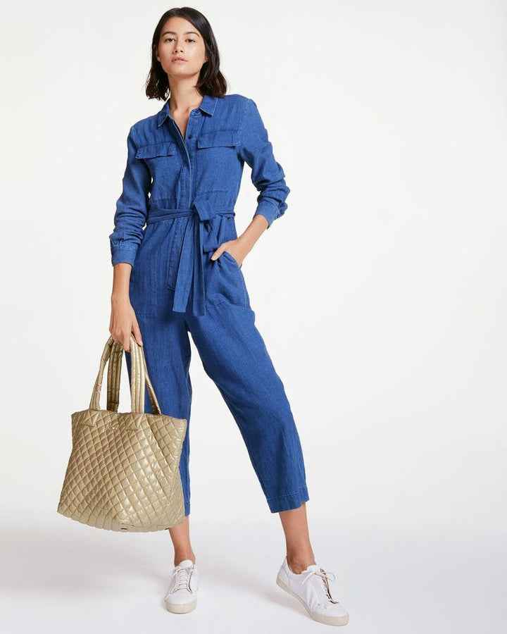 Medium Metro Tote in Gold Metallic