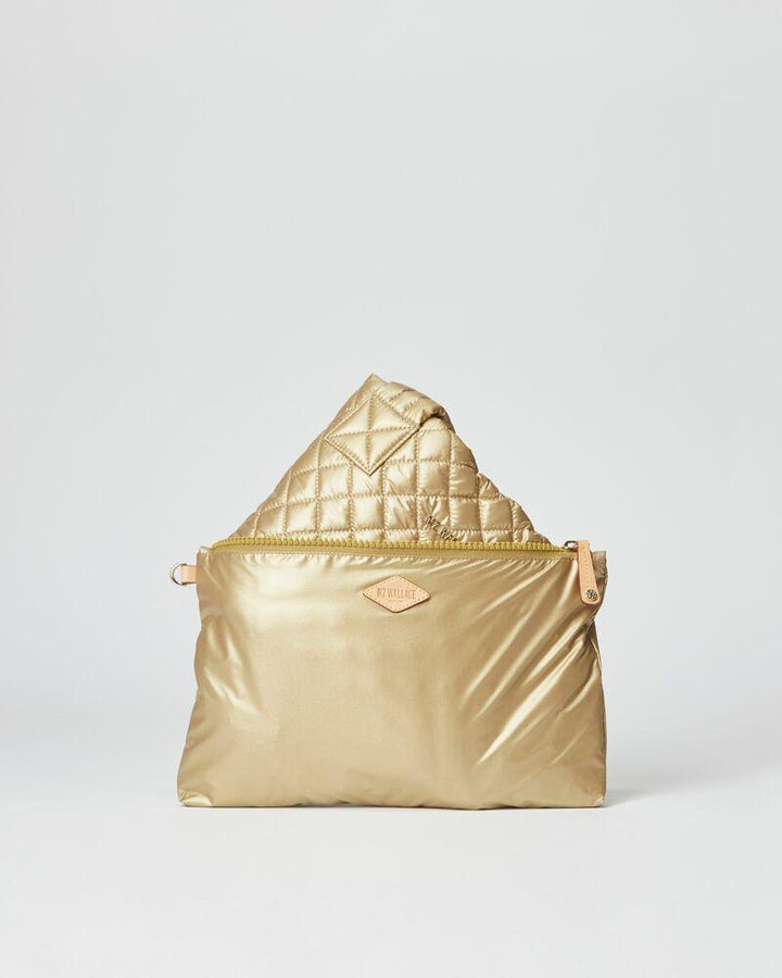Medium Metro Tote in Gold Metallic