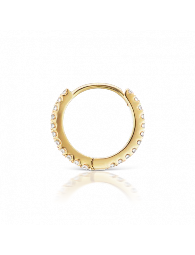 8mm Diamond Eternity Ring  in Yellow Gold