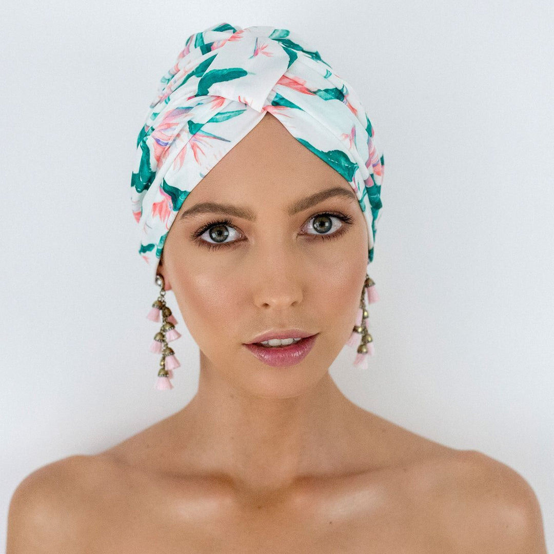 Amelie Shower Cap - Hawaiian Bird of Paradise