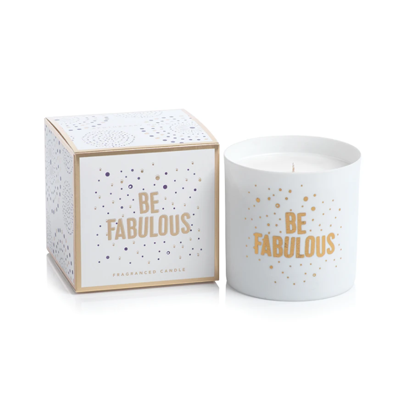 Porcelain Scented Candle Jar - Be Fabulous