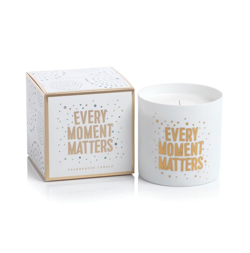 Porcelain Scented Candle Jar - Every Moment Matters
