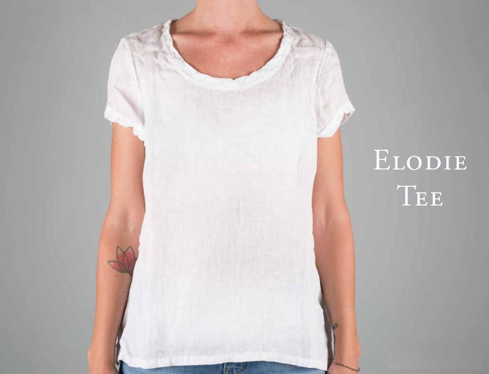 Elodie Linen T-Shirt in White
