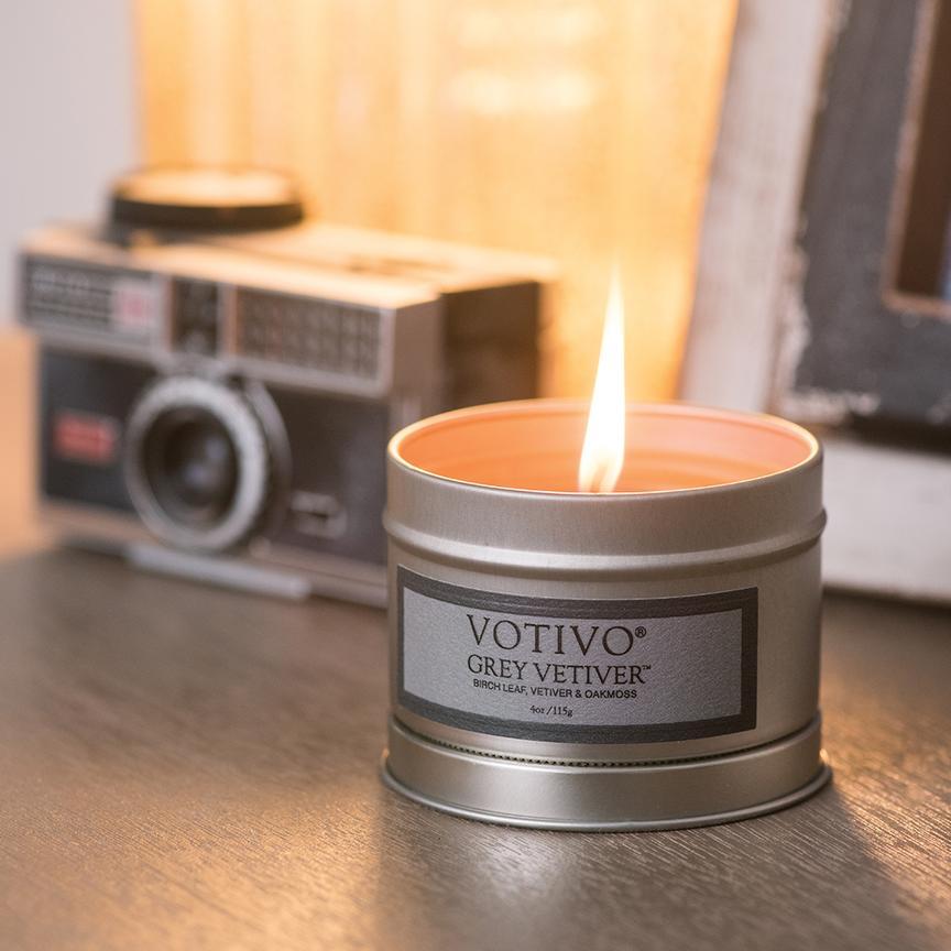 Grey Vetiver Travel Tin Candle