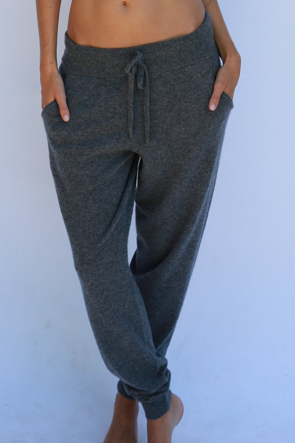 Hailey Cashmere Joggers - Charcoal