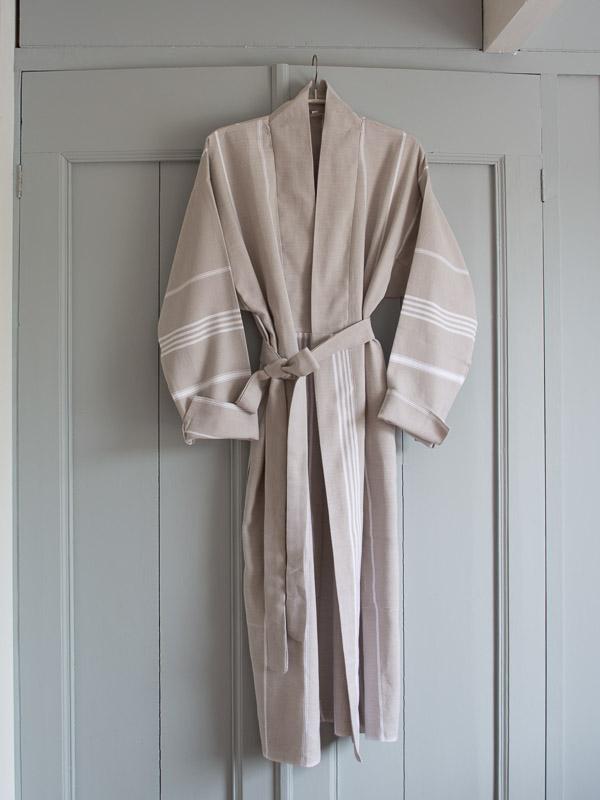 Hammam Bathrobe Grey-Beige