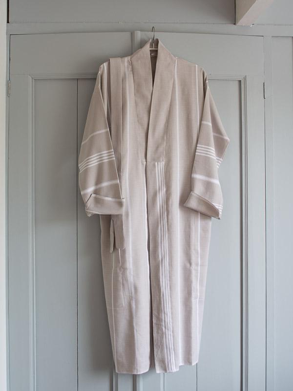 Hammam Bathrobe Grey-Beige