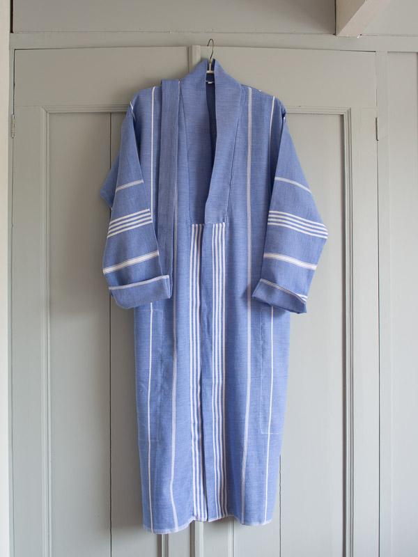 Hammam Bathrobe Greek Blue