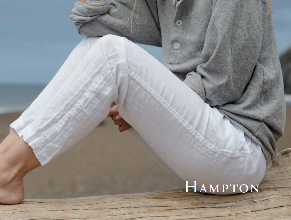 Hampton Linen Pants in White