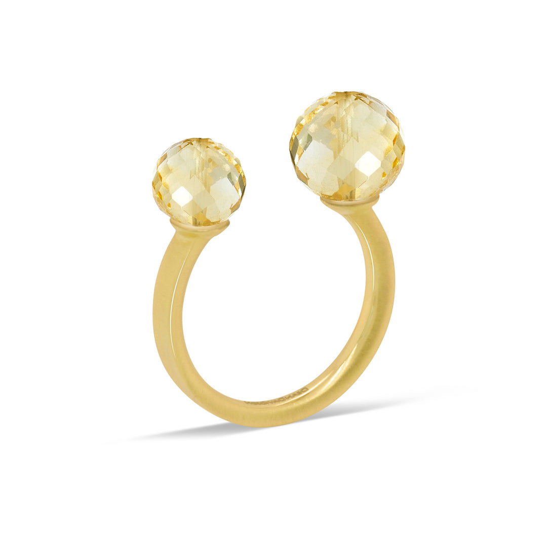 Manhattan Gemstone Ring Gold With Citrine Size 7