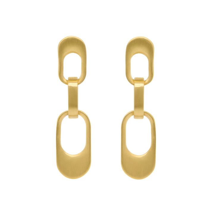 Manhattan Short Drop Earrings Gold