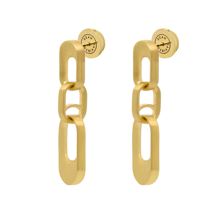 Manhattan Short Drop Earrings Gold