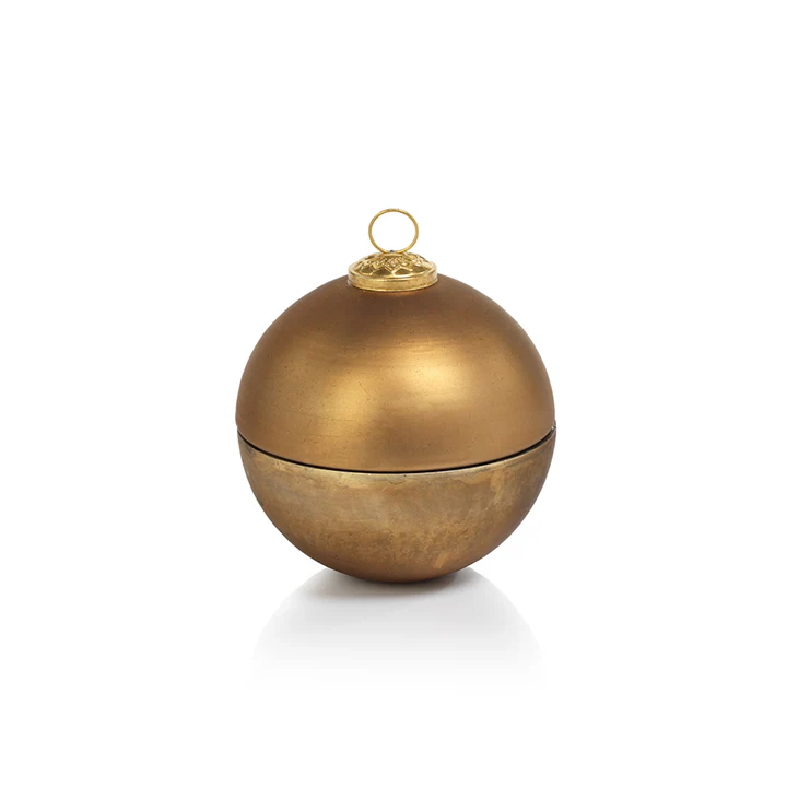 Ornament Ball Scented Candle Matt Gold - Lemon Sugar Meringue