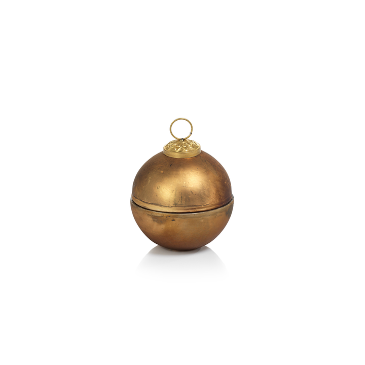 Ornament Ball Scented Candle Matt Gold - Lemon Sugar Meringue