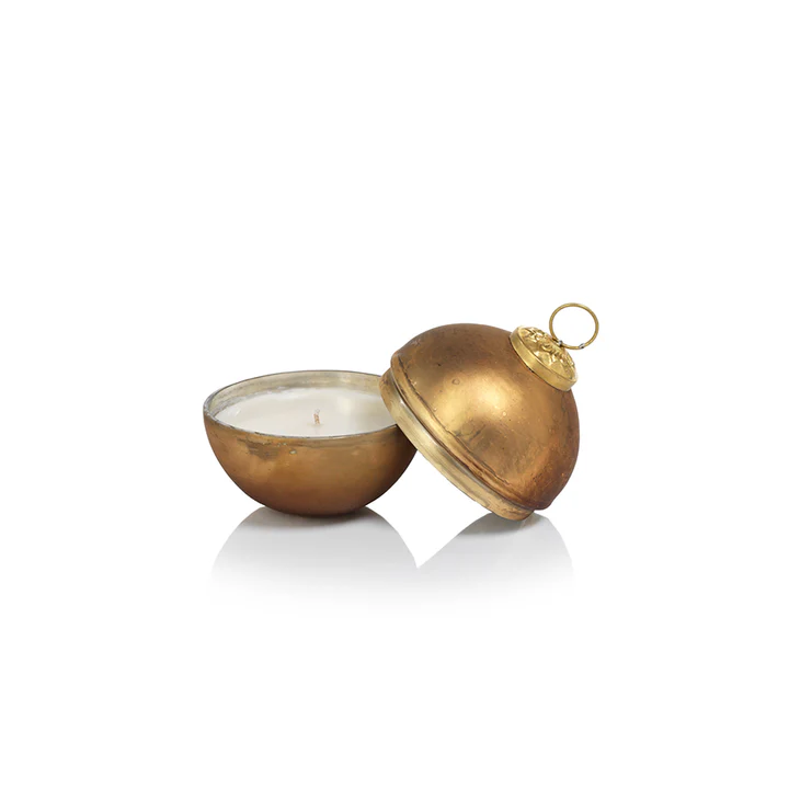 Ornament Ball Scented Candle Matt Gold - Lemon Sugar Meringue