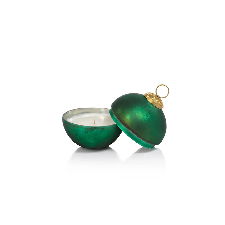 Ornament Ball Scented Candle Matt Green - Siberian Fir