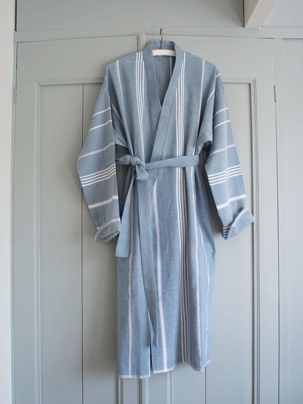 Hammam Bathrobe Jeans Blue