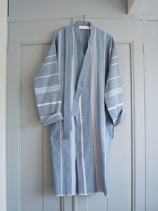 Hammam Bathrobe Jeans Blue