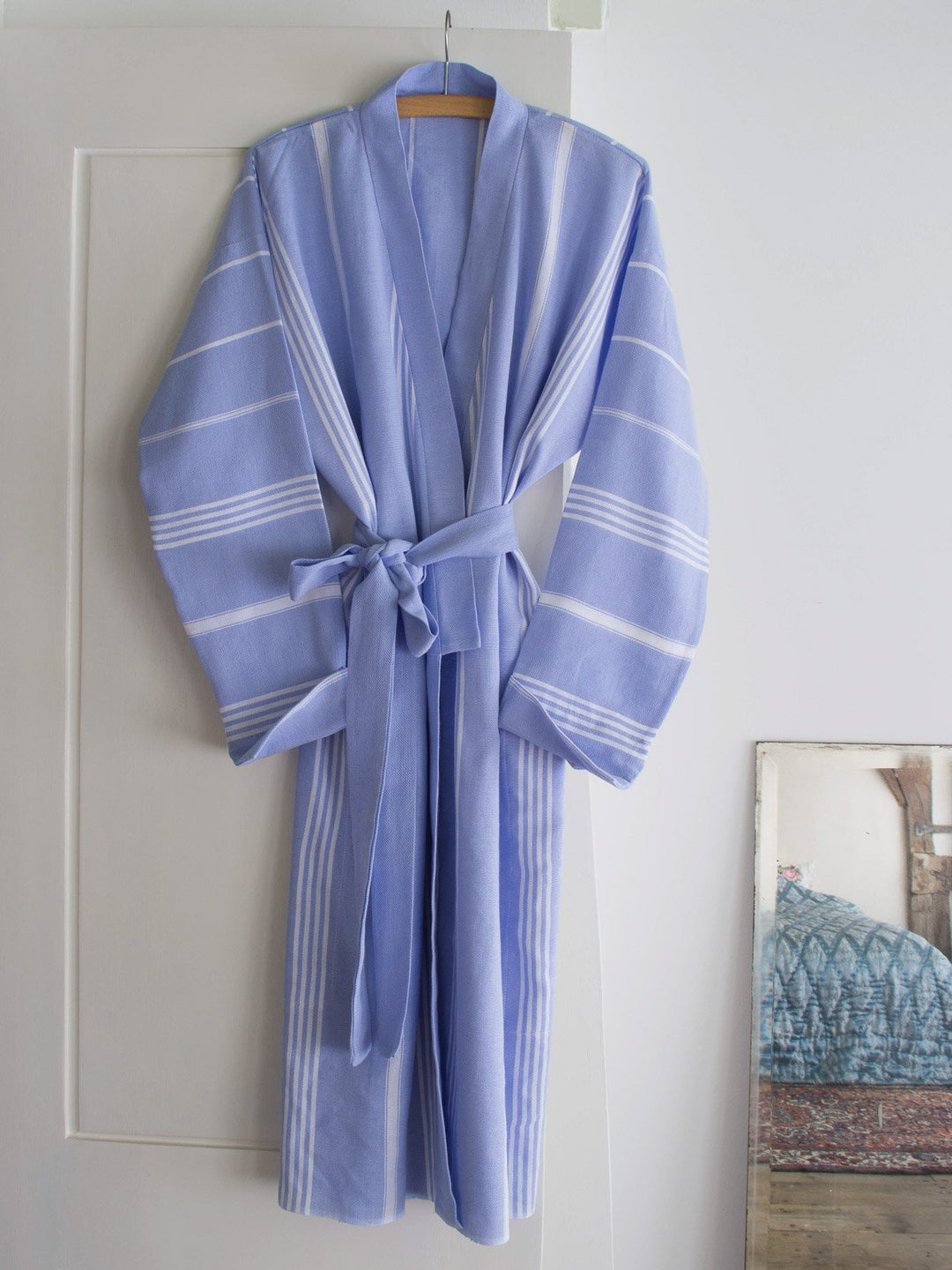 Hammam Bathrobe Lavender Blue