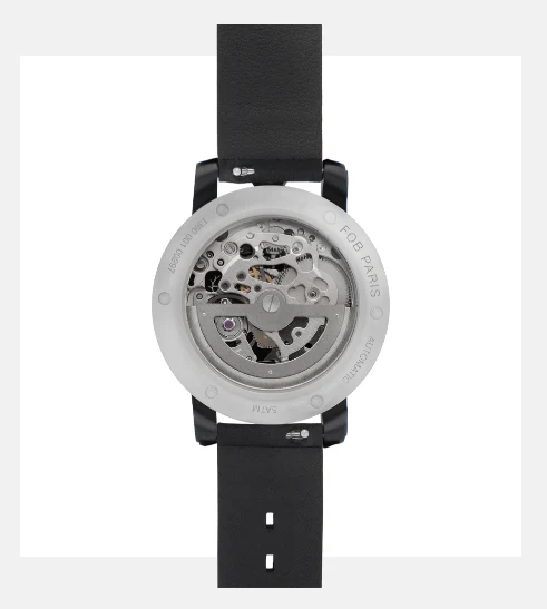 R360 Silver Wrist Watch With Black Suede Strap