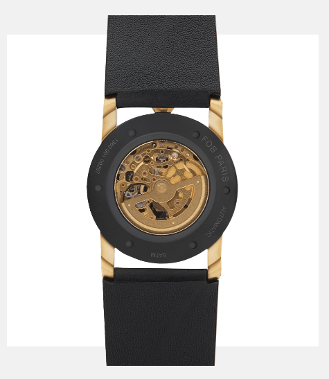 R413 Eclipse Wrist Watch With Black Vachetta Strap