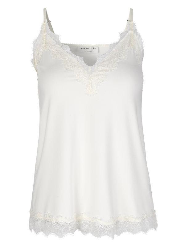 Strap Top With Lace - Ivory