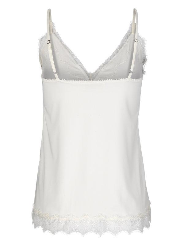 Strap Top With Lace - Ivory