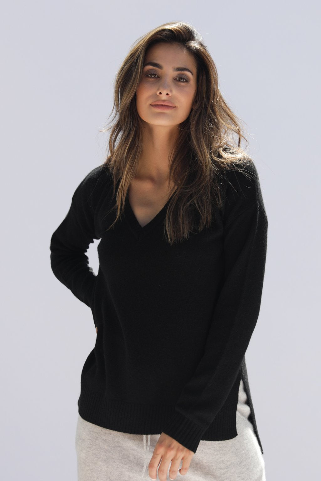 Star Cashmere Sweater - Black