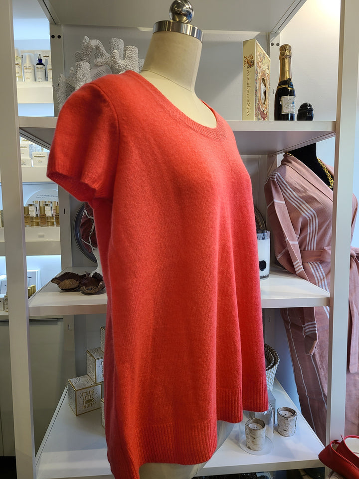 Marak Cashmere Tee - Coral