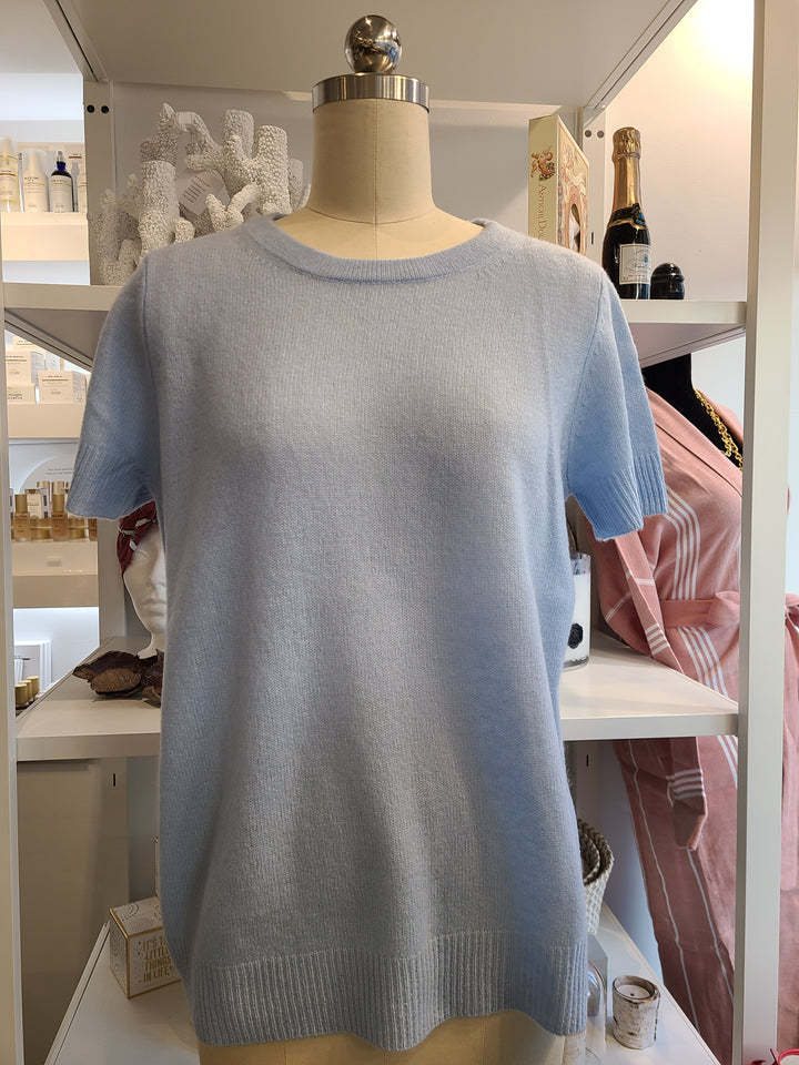 Vedra Cashmere Tee - Sky Blue