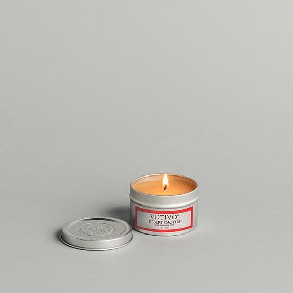 Desert Cactus Travel Tin Candle