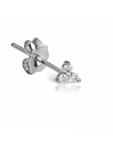 Diamond Trinity Earstud in White Gold