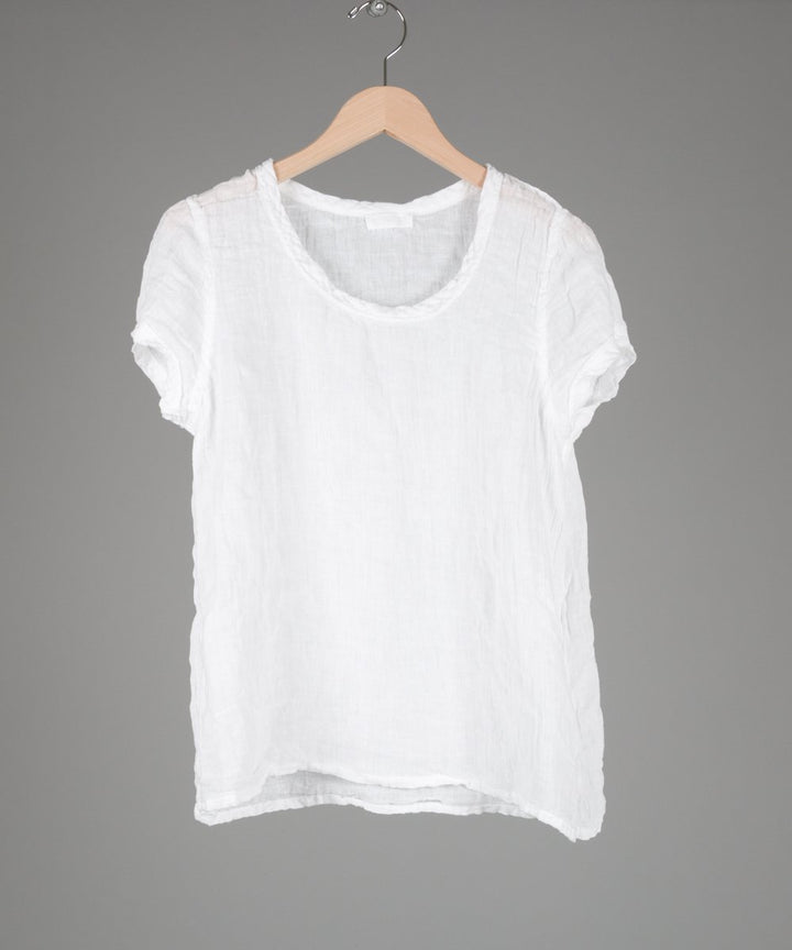 Elodie Linen T-Shirt in White