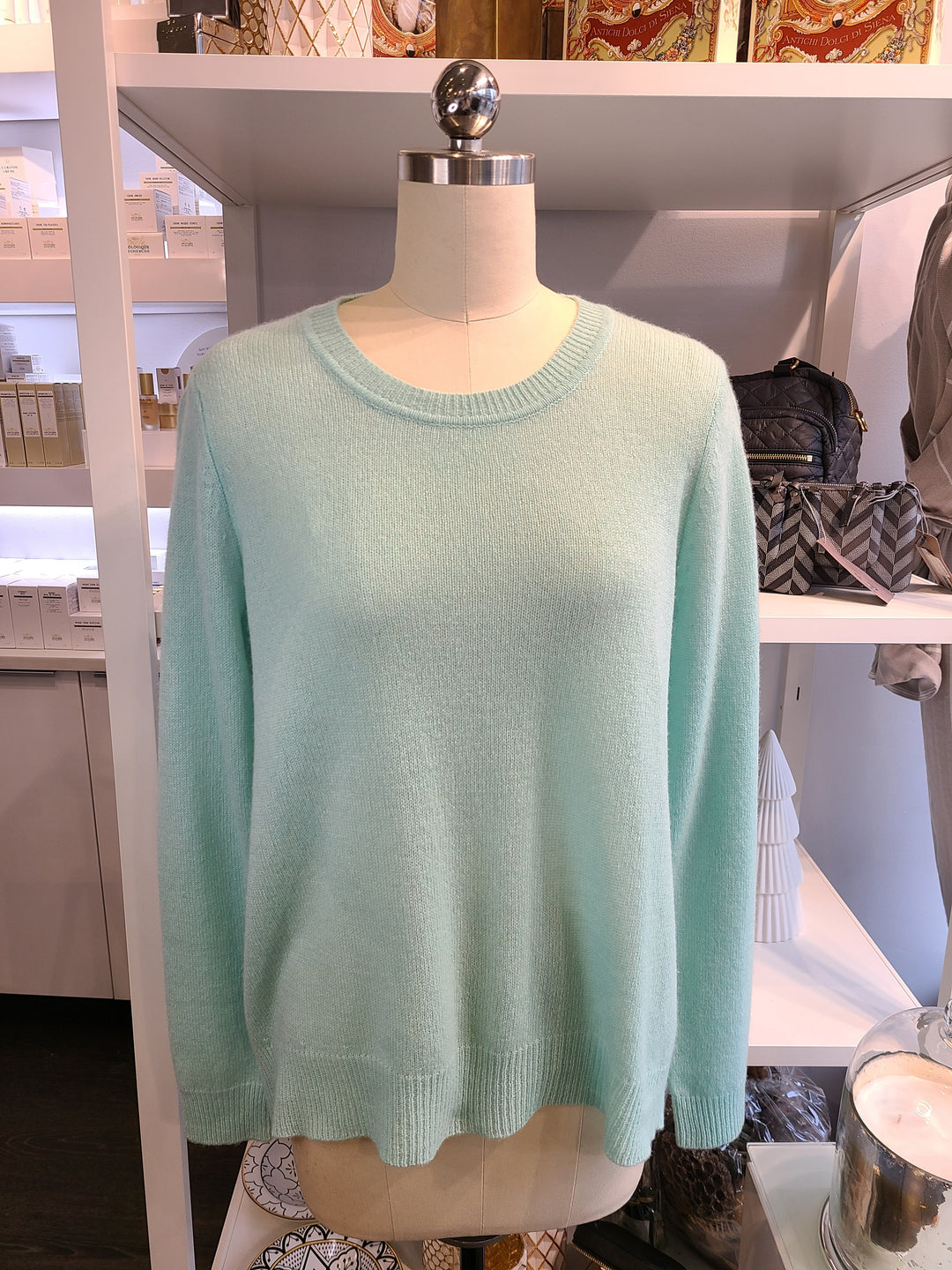 Kendra Round Neck Cashmere Sweater - Seacrest