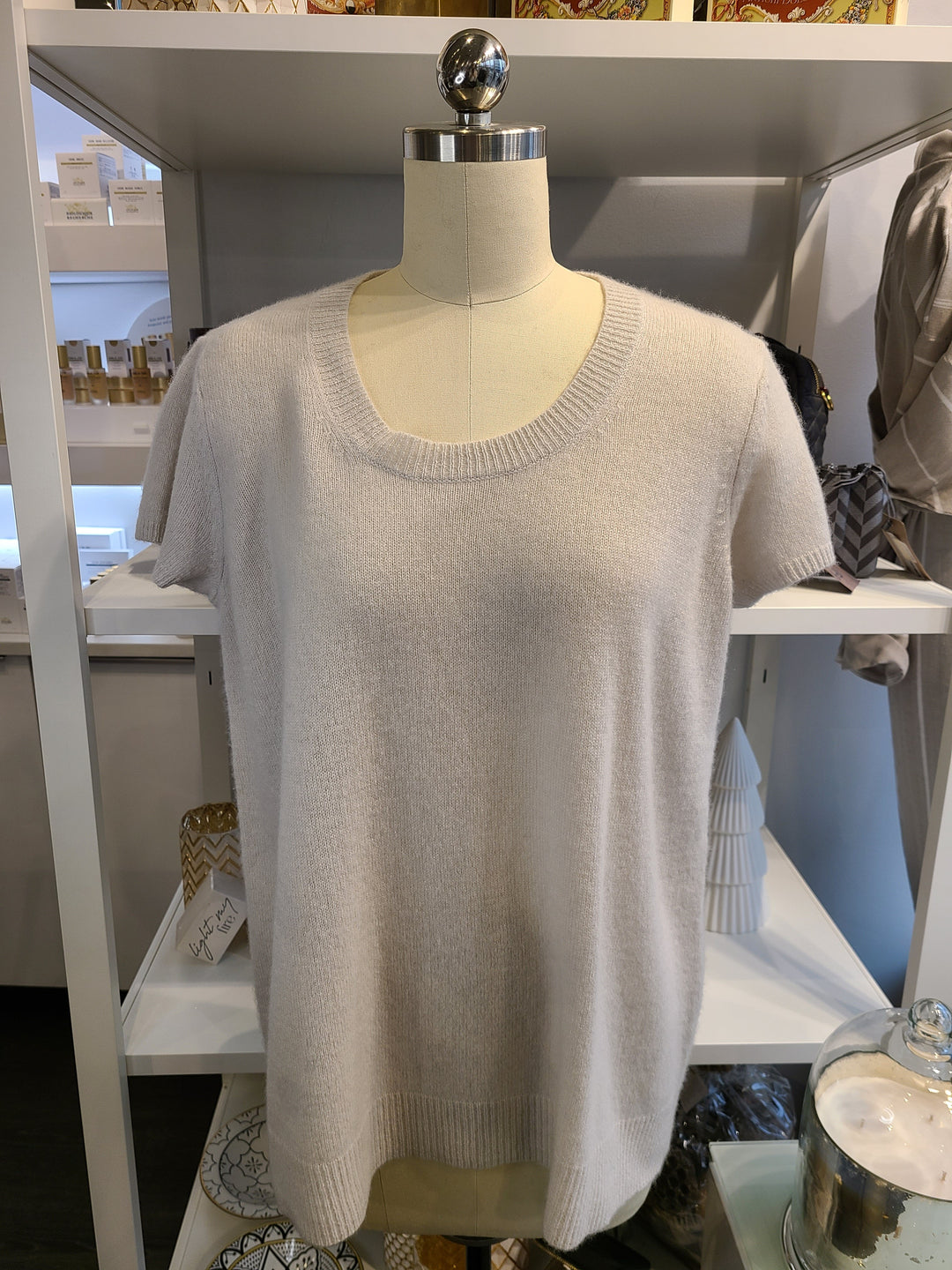 Marak Cashmere Tee - Pebble