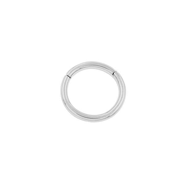 16g 8mm Plain Ring in White Gold