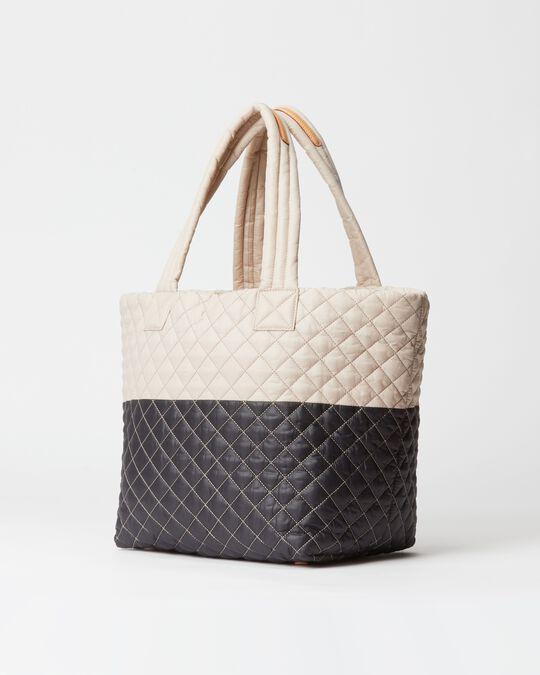 Medium Metro Tote in Mushroom/black Colorblock
