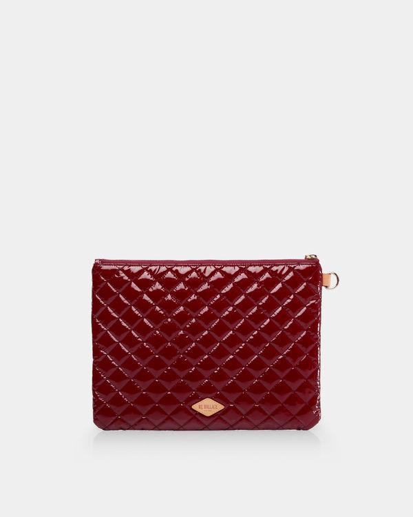 Metro Pouch in Cranberry Lacquer