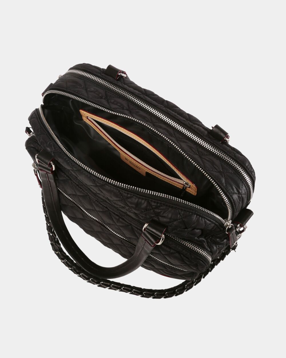 Medium Crosby in Black With Silver Hardware